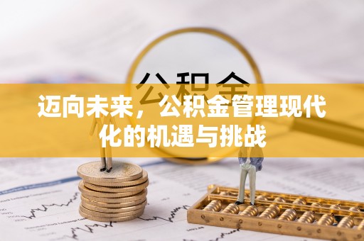 吴川迈向未来，公积金管理现代化的机遇与挑战