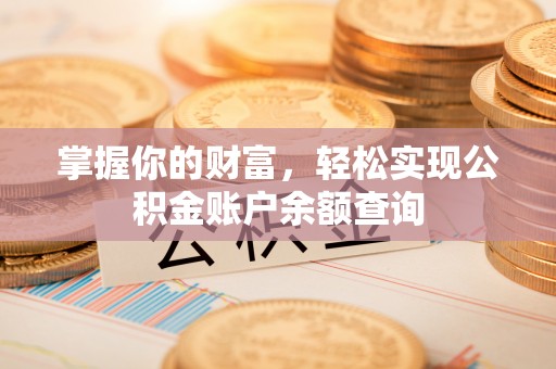 吴川掌握你的财富，轻松实现公积金账户余额查询
