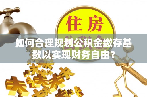 吴川如何合理规划公积金缴存基数以实现财务自由？