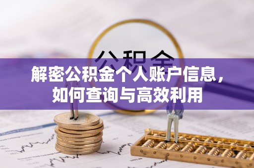 吴川解密公积金个人账户信息，如何查询与高效利用