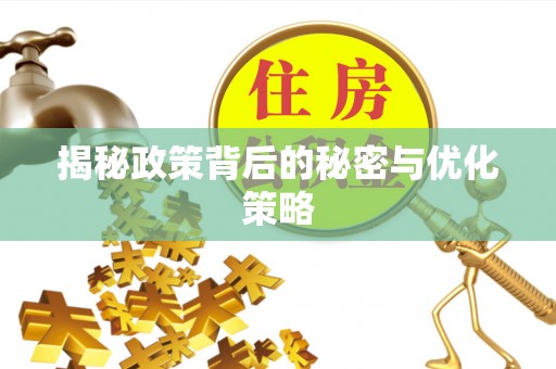 吴川揭秘政策背后的秘密与优化策略