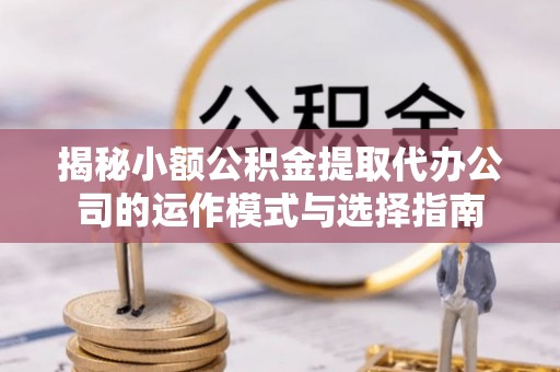 吴川揭秘小额公积金提取代办公司的运作模式与选择指南