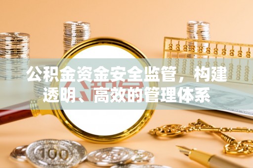 吴川公积金资金安全监管，构建透明、高效的管理体系