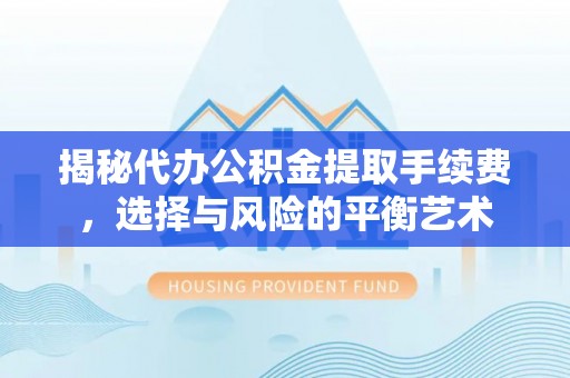 吴川揭秘代办公积金提取手续费，选择与风险的平衡艺术