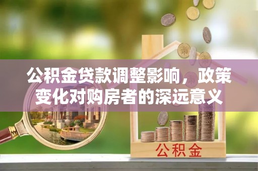 吴川公积金贷款调整影响，政策变化对购房者的深远意义