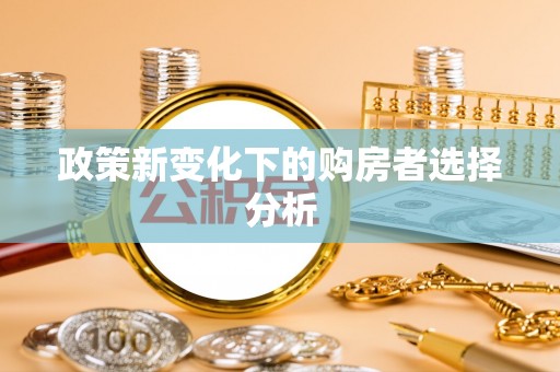 吴川政策新变化下的购房者选择分析