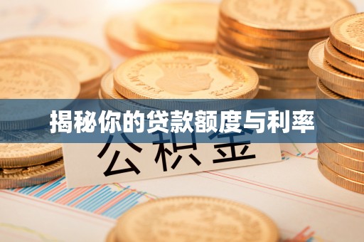 吴川揭秘你的贷款额度与利率
