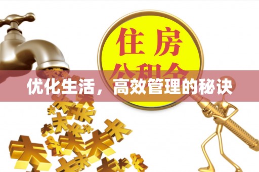吴川优化生活，高效管理的秘诀
