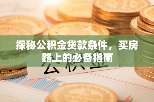 吴川探秘公积金贷款条件，买房路上的必备指南