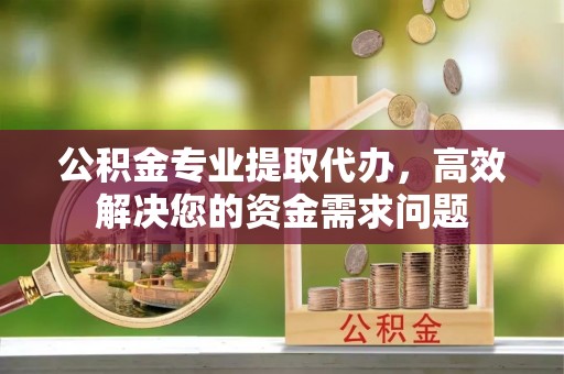 吴川公积金专业提取代办，高效解决您的资金需求问题