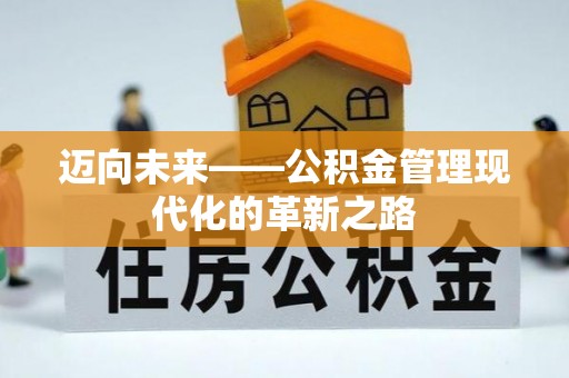 吴川迈向未来——公积金管理现代化的革新之路